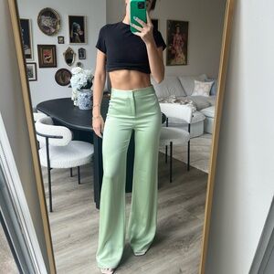 Alice and Olivia flare silk pants